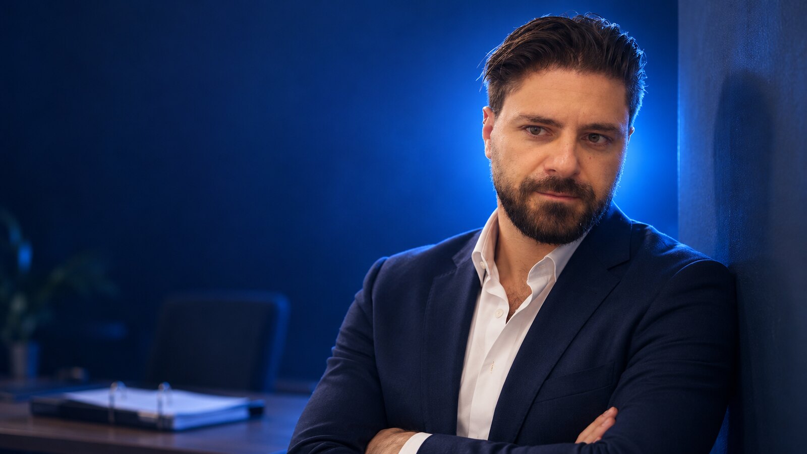Francesco Caruccio di VELOCIA nel posto di lavoro dell'impiegata amministrativa