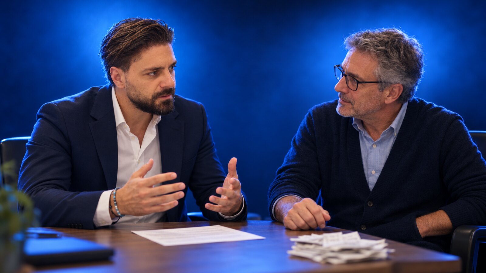Francesco Caruccio di VELOCIA a colloquio con il titolare dell'azienda
