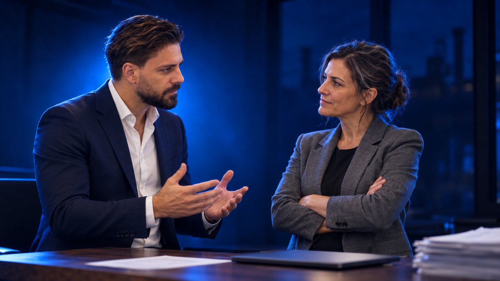 Francesco Caruccio di VELOCIA a colloquio con la titolare dell'azienda