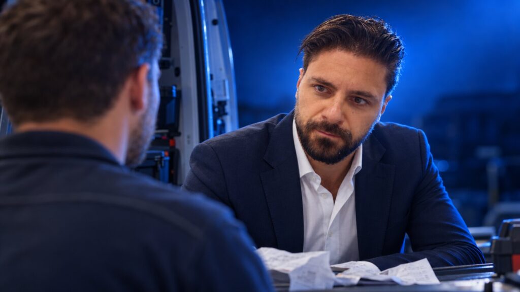 Francesco Caruccio di VELOCIA ascolta un tecnico